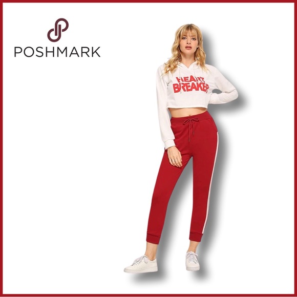 Women's Drawstring Waist Striped Side Joggers Sweatpants with Pockets - Picture 5 of 14